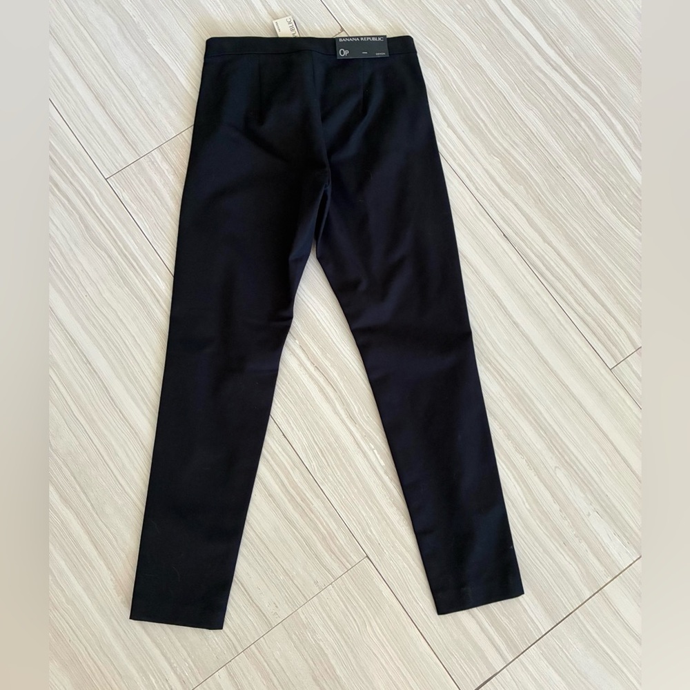 Banana Republic Devon Black High Rise Stretch Pants, Size 0P - Picture 4 of 5
